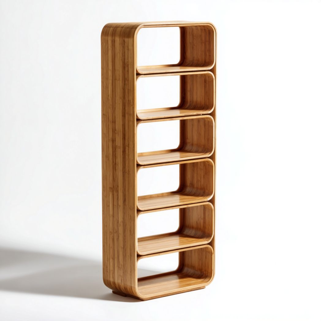 Etagère à 6 niveaux en bambou naturel