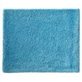 Tapis rectangulaire en polyester tissé bleu uni