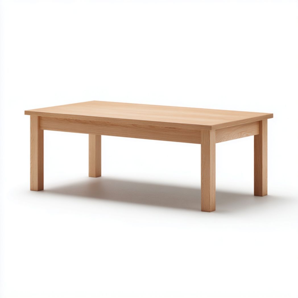 Table basse rectangulaire en chêne massif